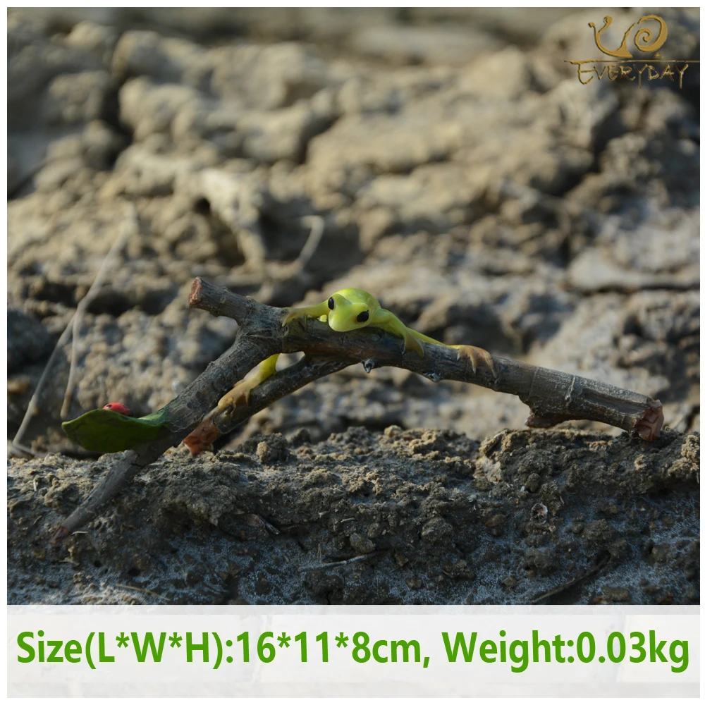 

Everyday Collection Miniature Garden Leaf Branch Bird Figure Fairy Garden Frog Stakes Tabletop Decoration Yard and Garden Decor