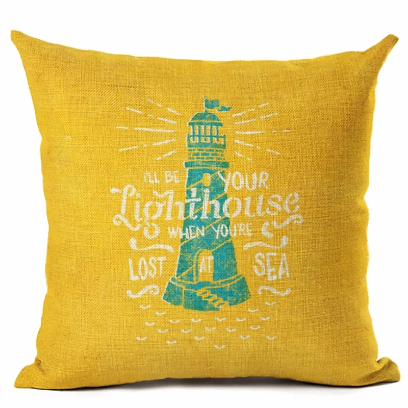 Fashion Creative Cartoon Sailor Print Cotton Linen Cushion Cover Decorative Sofa Throw Pillow Car Chair Home Decor Case |