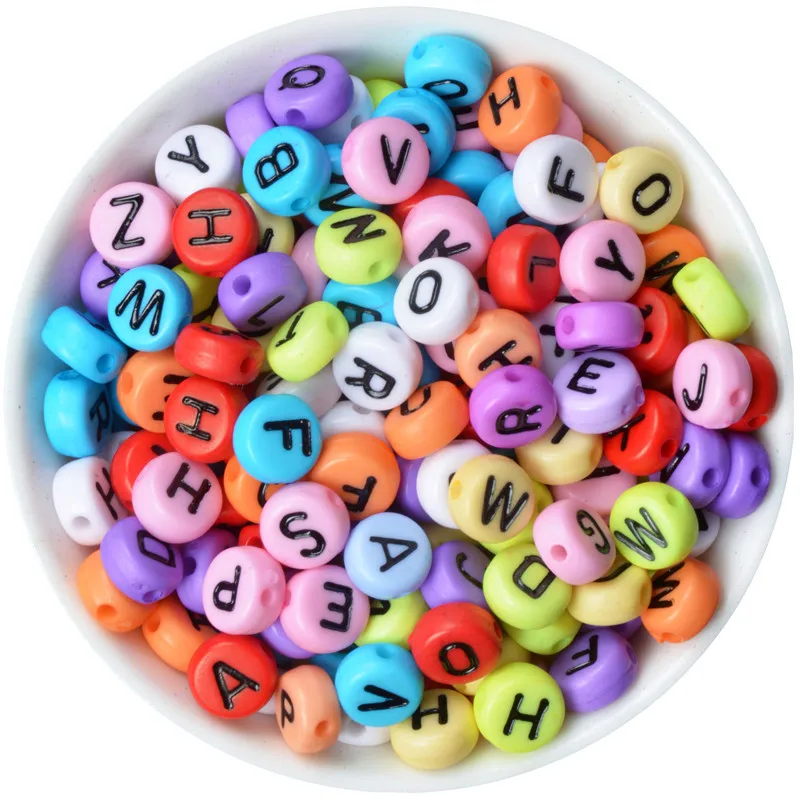 Плоские круглые бусины с алфавитом 6 7 мм 200 шт.|beads for jewelry making|pony beadsbeads |