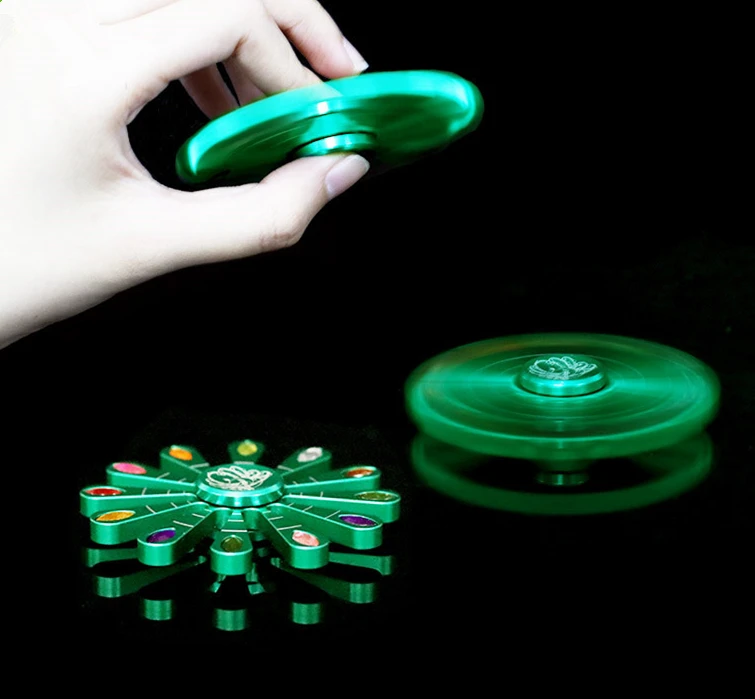 Павлин Спиннер синий цвет сплав палец горячий Радужный елочный шар с павлинами