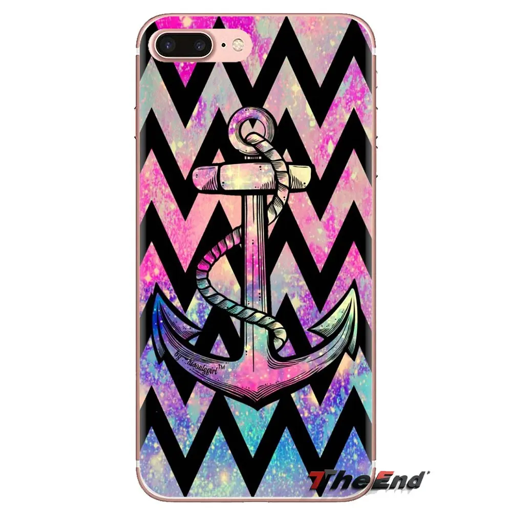 Transparent TPU Case Cover For Xiaomi Redmi 4A S2 Note 3 3S 4 4X 5 Plus 6 7 6A Pro Pocophone F1 Navy Stripes Hope Anchor Pattern |
