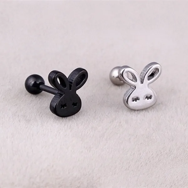 Модные милые серьги с животными Brincos цвет золотистый черный нержавеющая сталь
