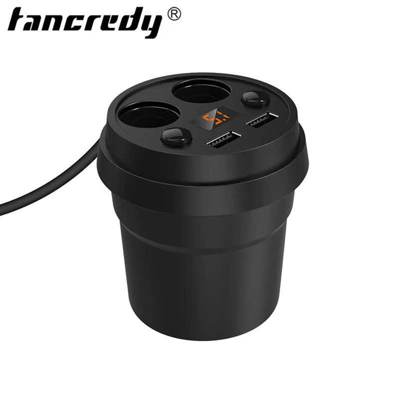 Tangredy Cup автомобильное зарядное устройство дисплей напряжения 5 В/3 1 А 2 USB