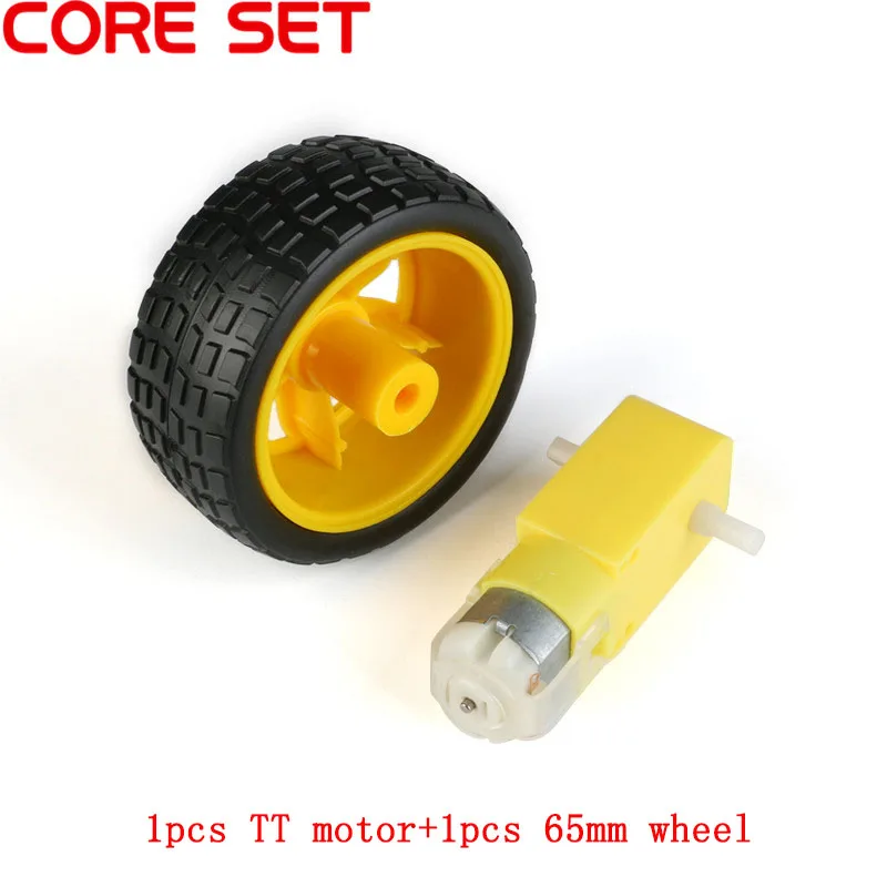 DC TT Motor 130motor with the wheel Smart Car Robot Gear for Arduino DIY Kit 1pcs motor+1pcs 65mm | Обустройство дома