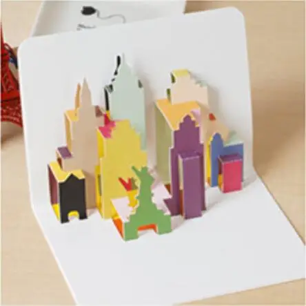 Castle as photo 3D всплывающие с днем рождения поздравительные карты с конвертом для детей день рождения фестиваль Рождественский подарок вечерние открытки Свадебный декор ремесла - Цвет: Castle as photo