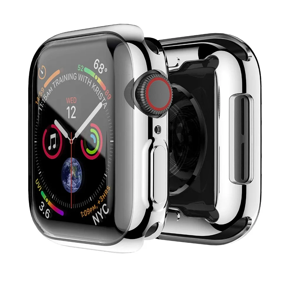 Для Apple Watch 4 3 2 1 38 мм 42 40 44 360 встроенный Прозрачный чехол для защитная пленка из