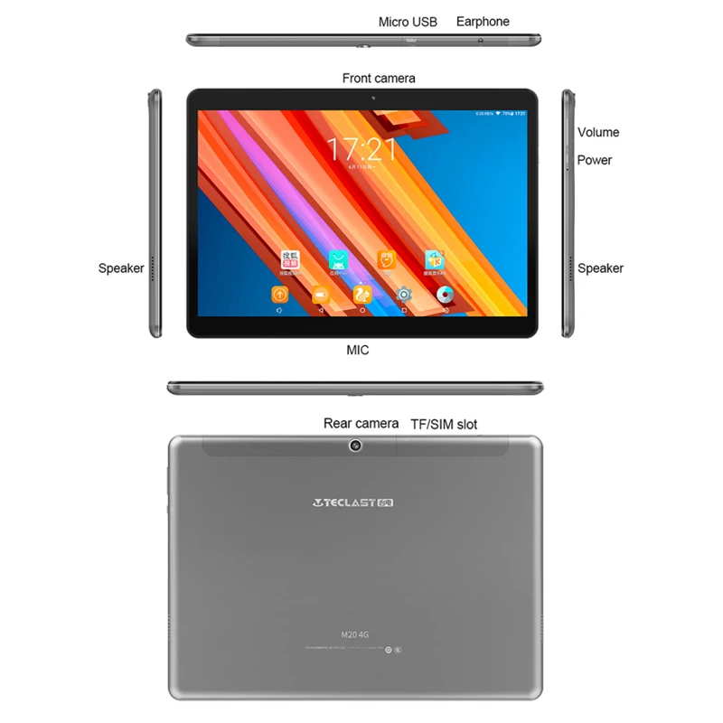 Teclast M20 10,1 дюймов 1920*1200 планшетный ПК MT6797 X23 Deca Core Android 8,0 4 Гб ОЗУ 128 Гб ПЗУ двойной 4G телефон планшеты двойной Wifi gps
