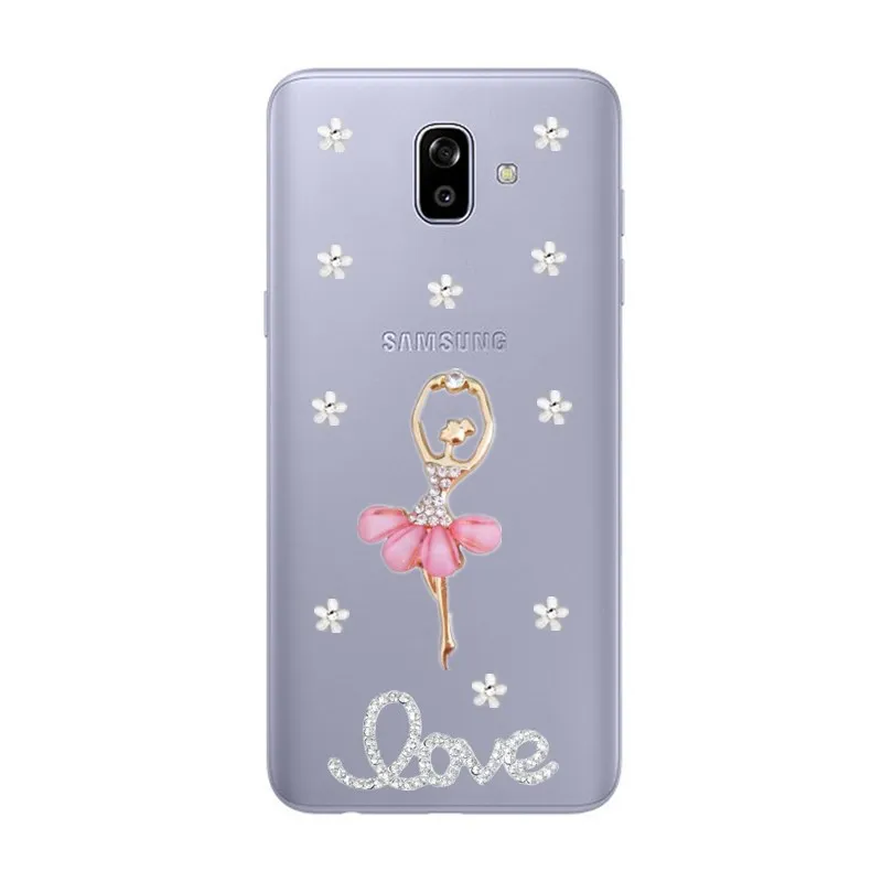 Прозрачный силиконовый чехол с бриллиантами для Samsung Galaxy J3 J5 2017 J7 Pro/DS задняя