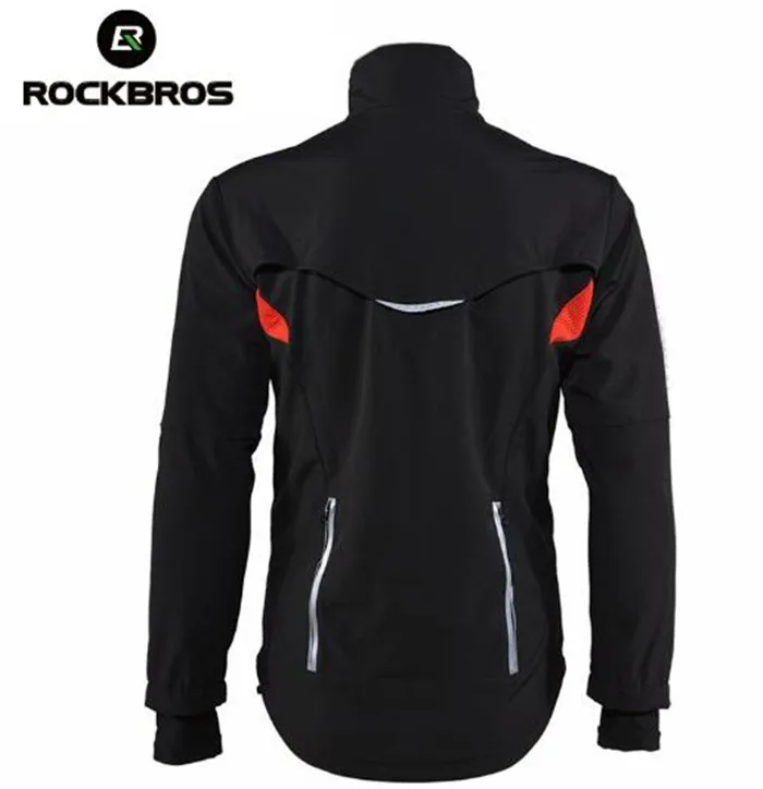 ROCKBROS зимняя куртка для велоспорта флисовая одежда с длинным рукавом