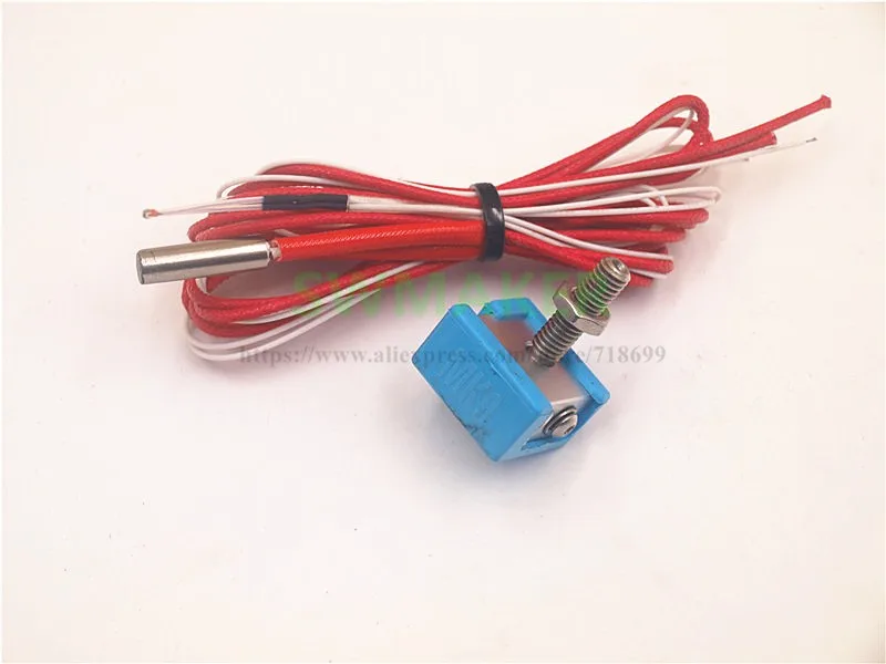 SWMAKER MK8 hotend комплект 12 V/24 V 0 4 мм ptfe линейные горло трубки с силиконовым носок для