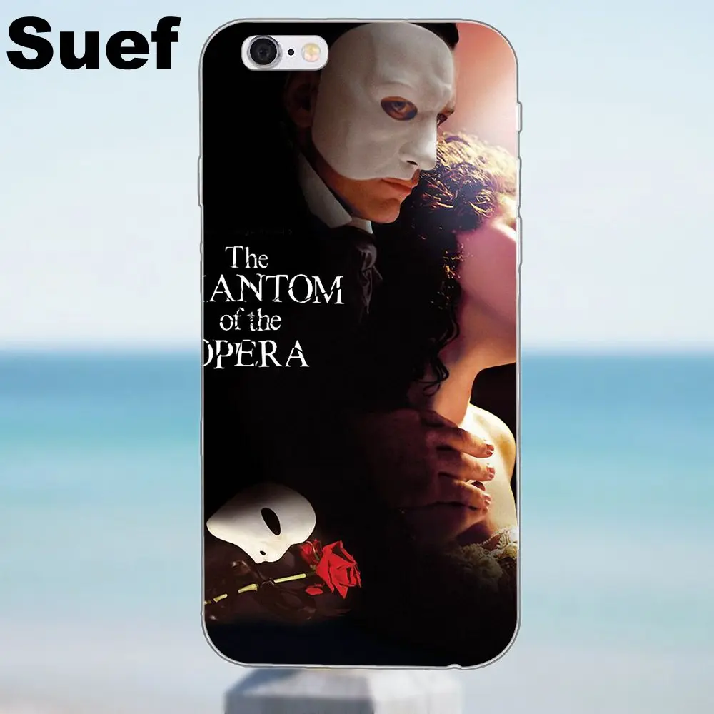Suef TPU Live Love телефон для iPhone X 4 4S 5 5S 5C SE 6 6S 7 8 Plus Galaxy A3 A5 J1 J3 J5 J7 2016 2017 Phantom Of The Opera|for