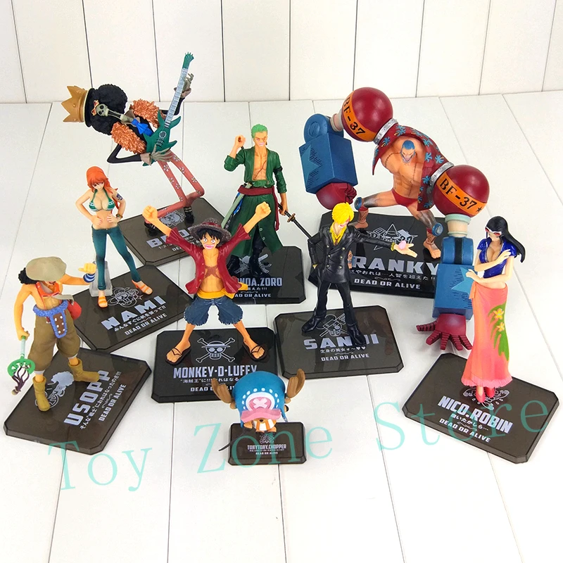 9 стилей Фигурки игрушки Luffy Nami Robin Chopper Zoro Sanji Brook Usopp Franky новый мир крутая модель