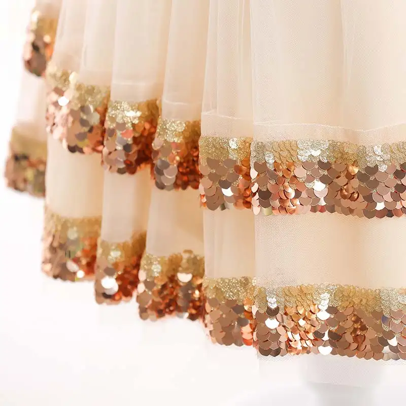 

BOTEZAI Girls party Dress for Toddler Children Girls Princess Dress Sequin Sleeveless Tutu Kids Baby Girl Flower Dress