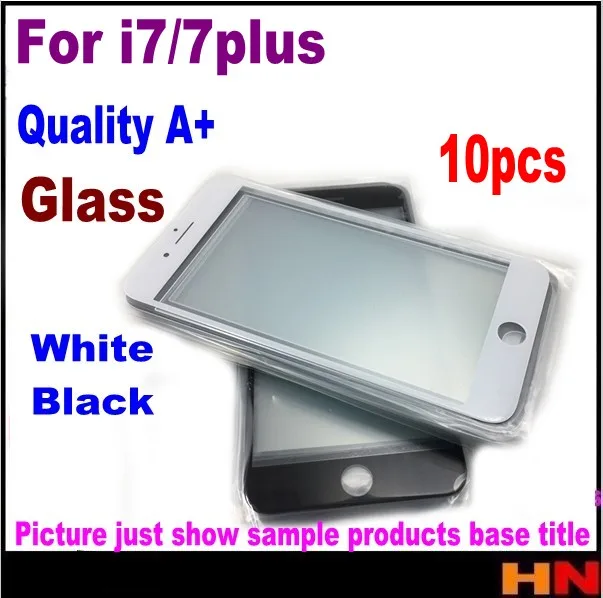 10 шт. внешнее стекло для iphone 7 Plus 5 дюймов LCD сенсорный экран Переднее Внешний