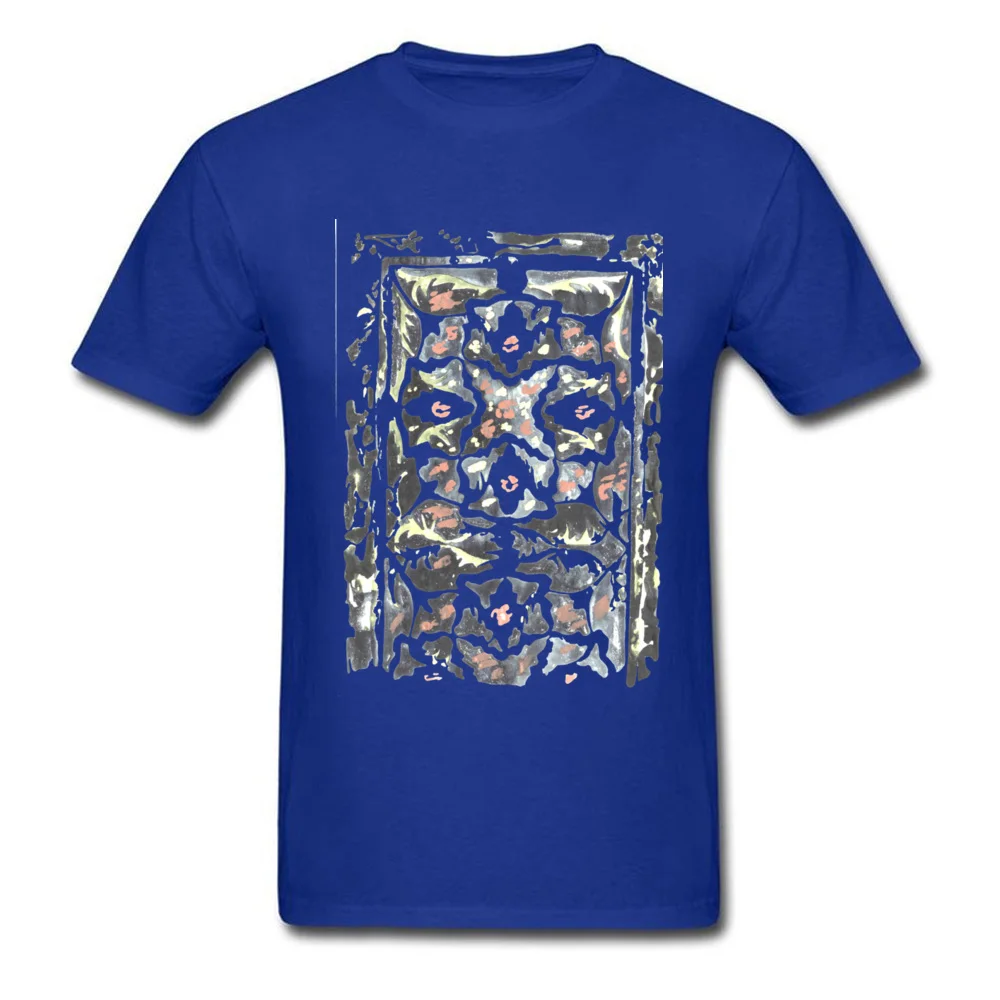 Мужская футболка с изображением зеркала в сад необычная из хлопка абстрактным
