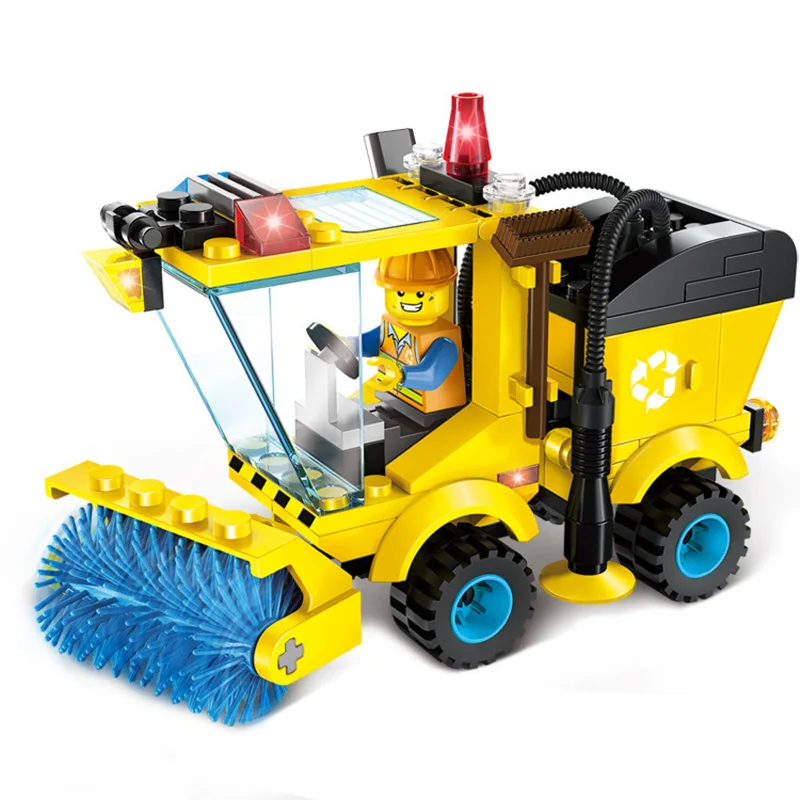 Просвещения Кирпич город серии Sweeper Building Block комплекты Кирпичи совместимы с legoen