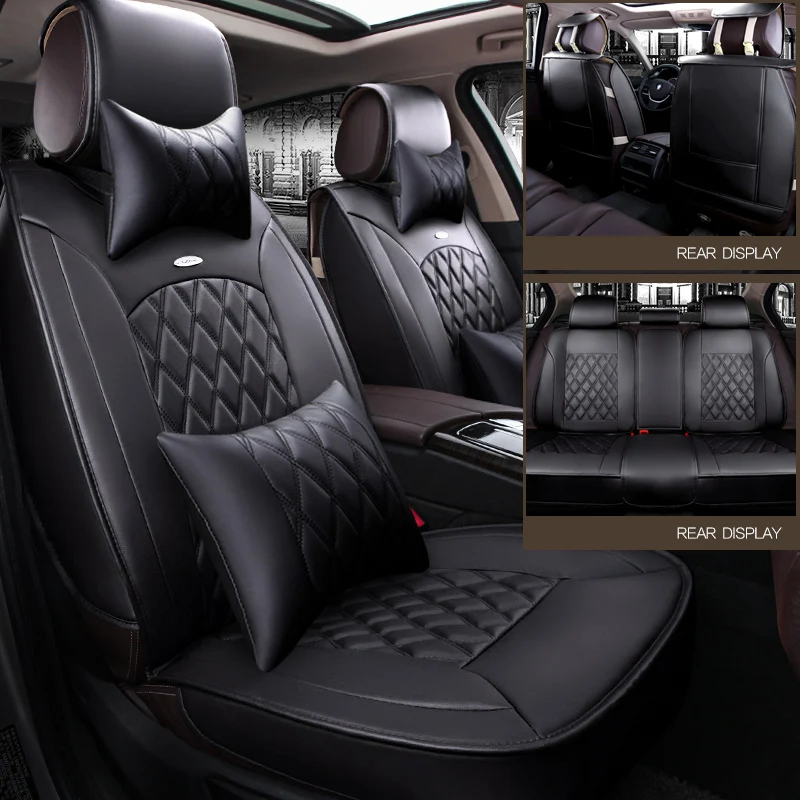 

WLMWL Universal Leather Car seat cover for Chevrolet all models cruze aveo captiva sonic lacetti trax car accessories