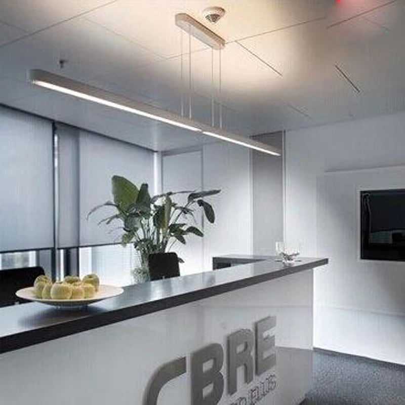 

Office chandelier LED modern minimalist conference room creative study round rectangular aluminum lamps led lighting fixture led
