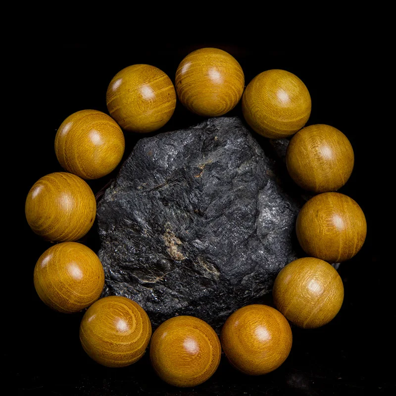 Оптовые золотые деревянные браслеты круглые бусины удача дерево Будда бусы