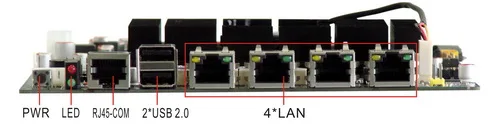 HCIPC 2063-1 LAN-HCM25L4-A - Материнская плата с Атом D2550, 4 гигабитными LAN, обходным подключением, 2 SATA, 6 USB 2.0, 1 COM, 1DDR3, VGA_H, 12V и поддержкой Firewall.