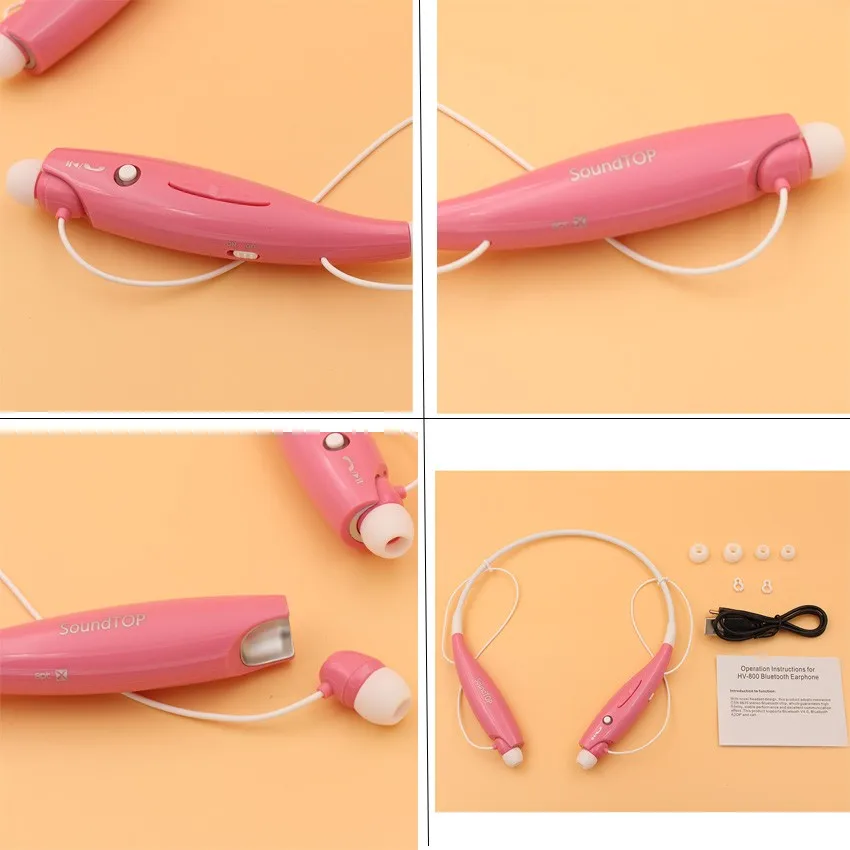 20 шт./лот SoundUP Беспроводной Шейным Bluetooth Гарнитуры HandFree Спорт Стерео Наушники С