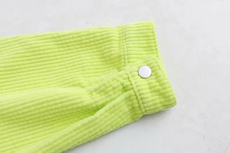 OMCHION Blusas весенние вельветовые пикантные Женские топы и блузки с длинным рукавом повседневные свободные неоновые желтые корейские рубашки QS470