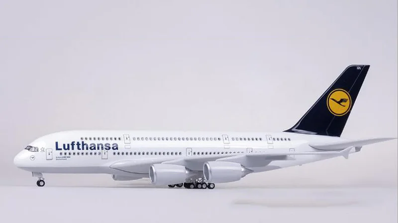 1/160 масштаб 50,5 см самолет Airbus A380 Lufthansa модель самолета Германия отлитая модель самолета пластиковая Смола самолет для сбора