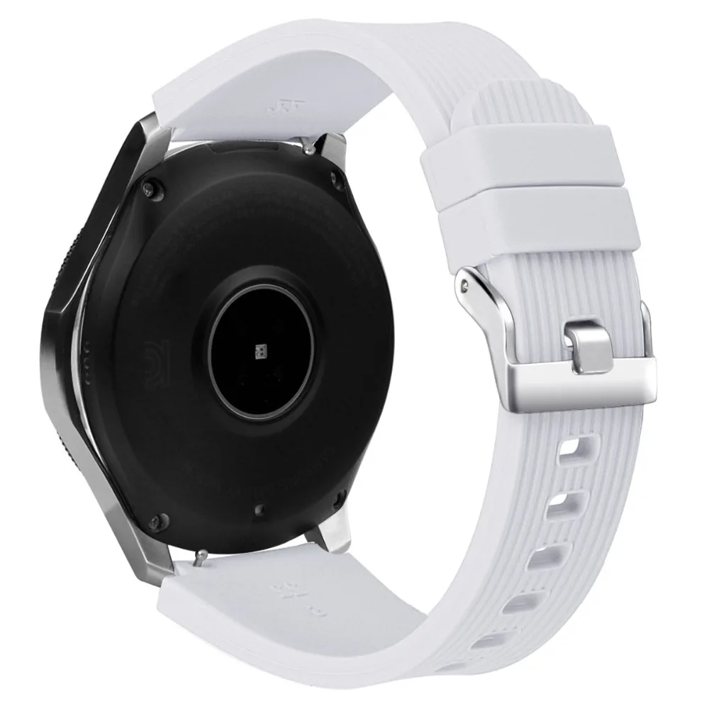 22 мм силиконовый ремешок для samsung Galaxy Watch спортивный резиновый сменный Браслет ремешок для часов для Galaxy Watch 46 мм черный белый