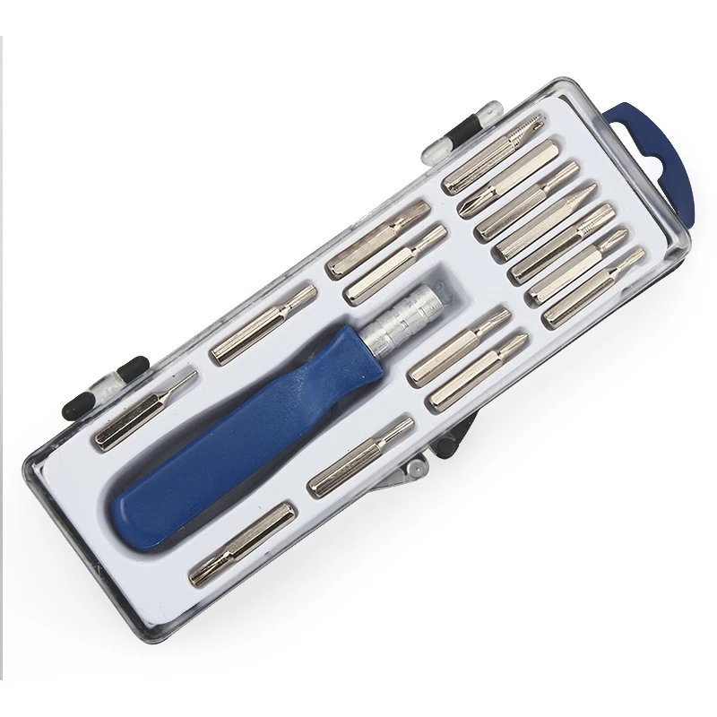 Синий JelBo 16 в 1 прецизионный Набор отверток многофункциональный Ремонт Открытие магнит биты для шуруповерта Torx часы компьютер телефон ручной инструмент - Цвет: Синий