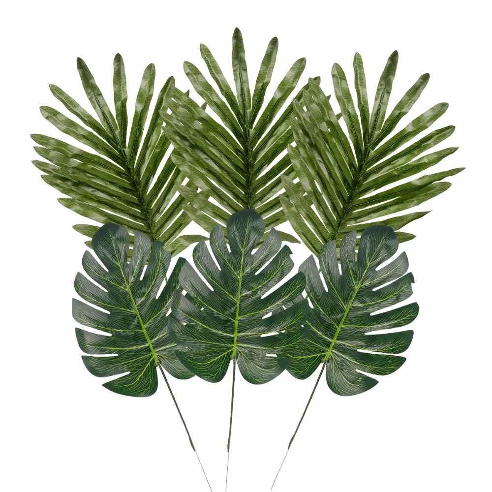 FENGRISE искусственные Пальмовые Листья пластиковые листья монстеры свадебное