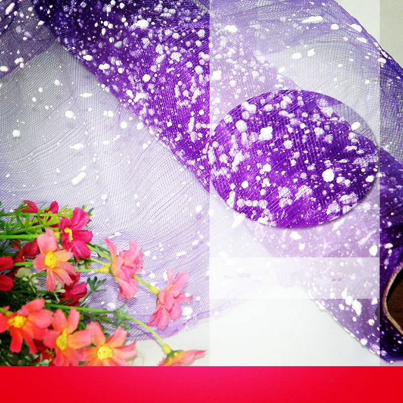 Снежинка тюль рулон Упаковка цветов украшение ткани катушка пачка вечерние
