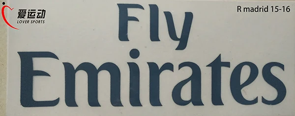 Серый цвет с красноватым отливом Fly Emirates спонсор нашивка Милан Мадрид Париж футбольная нашивка белый/фиолетовый/черный/серый/красный цвет - Цвет: Серый цвет с красноватым отливом