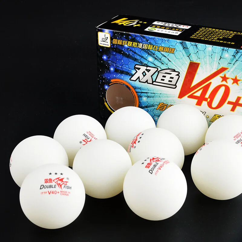 50balls/100balls Double Fish Table Tennis Ball V40+ 3-star Original ABS new material plastic poly ping pong ball tenis de mesa |