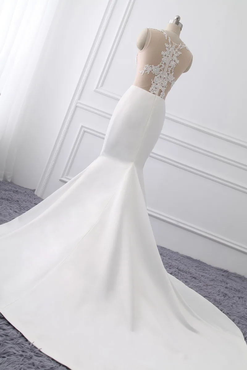 Gorgeous Mermaid Prom Dresses 2019 Hot Sale Sexy White Lace Appliques Ruffles Floor Length Evening Gown For Wedding Plus Size | Свадьбы и
