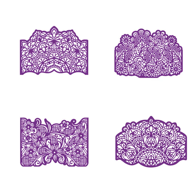 Выдолбленные края мандалы Mehndi металлические режущие штампы для DIY скрапбукинга