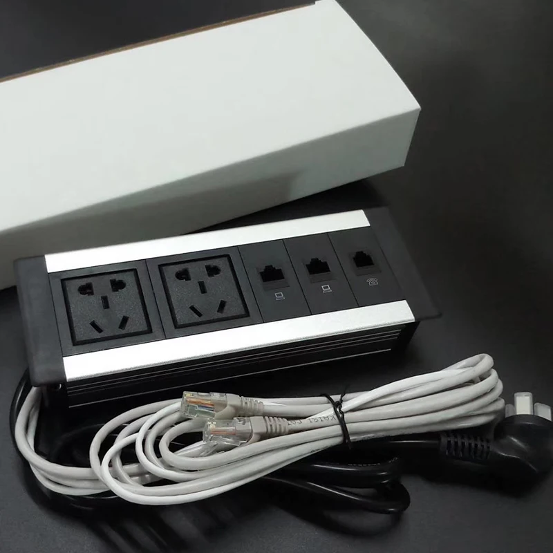 JOHO настольные розетки RJ45 VGA логотип 250В 10А/16А три универсальная настольная