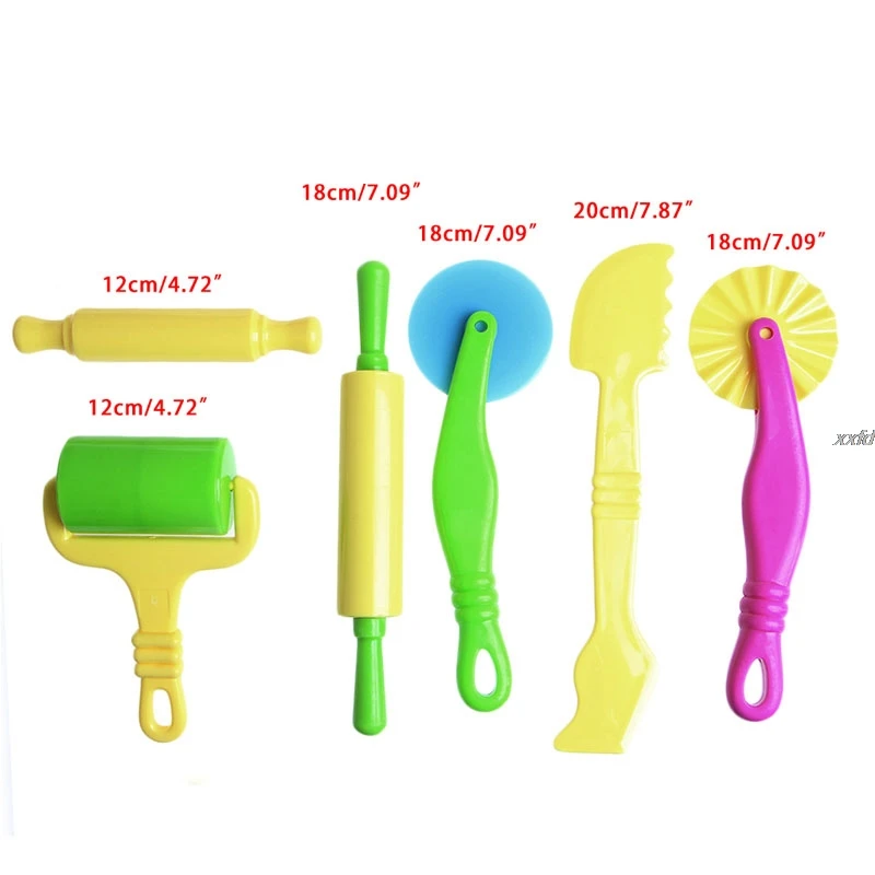 

6Pcs Pottery Clay Plasticine Dough Sculpture Modelling Tools Kids Pretend Play Toy Free shipping