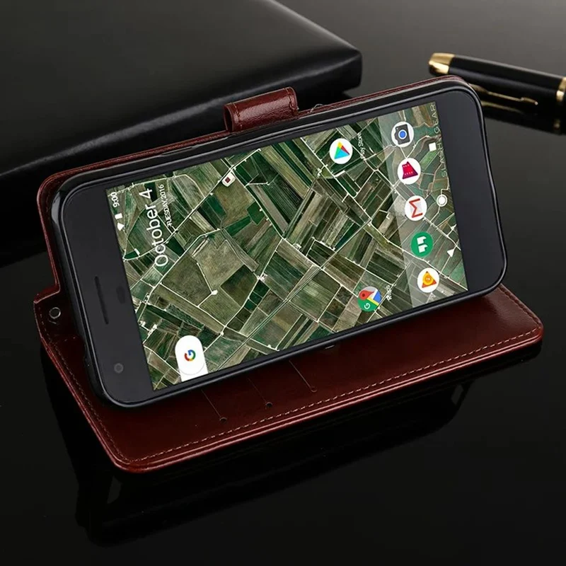 Кожаный чехол кошелек для Google Pixel книжка XL телефона Роскошный ультра тонкий