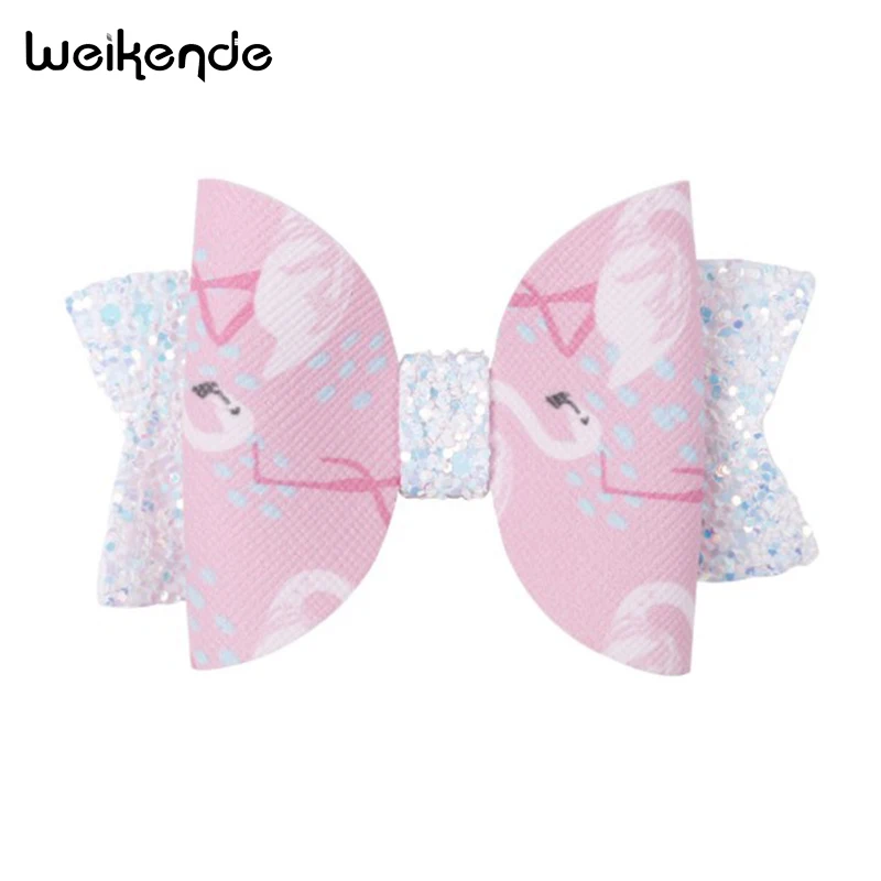 3 Inch Cute Glitter Colorful Rainbow Hair Bows Clips For Girls Lovely Bow Barrette Hairgrips Kids Hairbow Accessories | Детская одежда