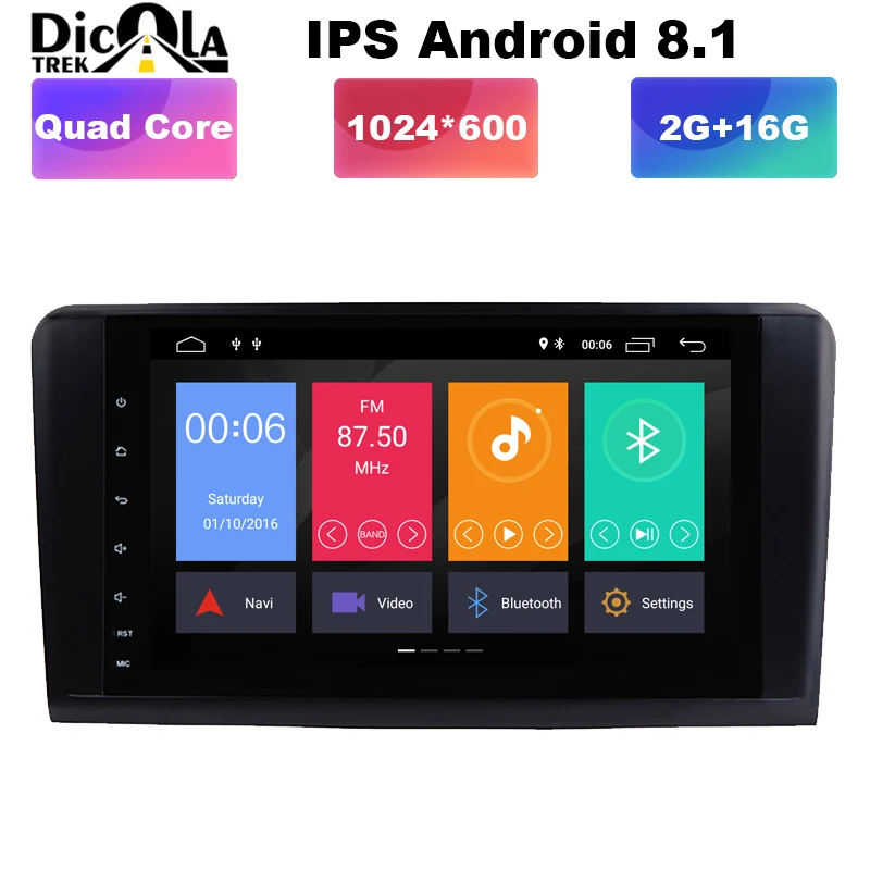 Ips Android 8,1! Два Din 9 дюймов dvd-плеер автомобиля для Mercedes Benz/GL ML Класс W164 X164 ML350 ML450 GL320 GL450 Wifi gps BT Радио