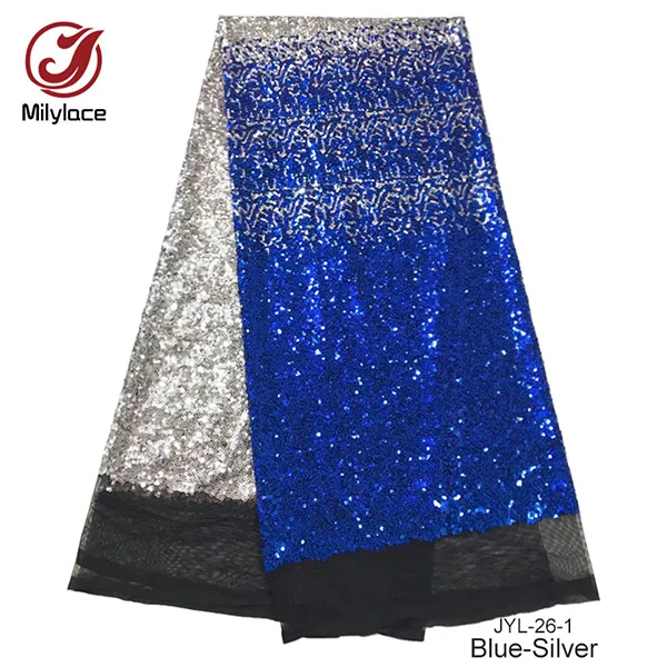 Milylace French Lace Fabric With Sequins Embroidery Multicolors African Tulle High Quality For Wedding Party JYL-26 | Дом и сад