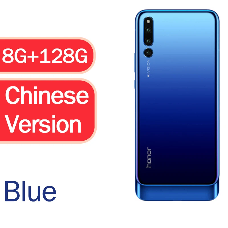 CN 8G 128G Blue Honor Magic 2, смартфон, 6,39 дюймов, на весь экран, отпечаток пальца, четыре ядра, 3500 мАч, 6* камер, сотовый телефон - Цвет: CN 8G 128G Blue