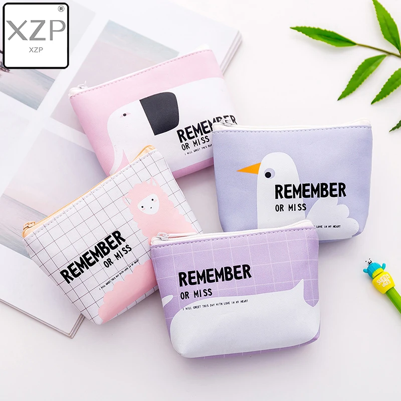 Кошелек для монет XZP из искусственной кожи с принтом животных мультфильмов