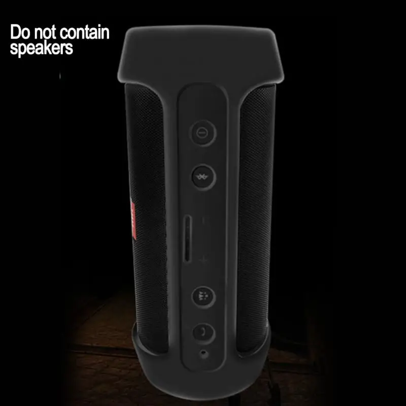 Мягкий силиконовый чехол для зарядного устройства 2+ Bluetooth динамик ударопрочный водонепроницаемый защитный рукав Колонка#029 - Цвет: Black