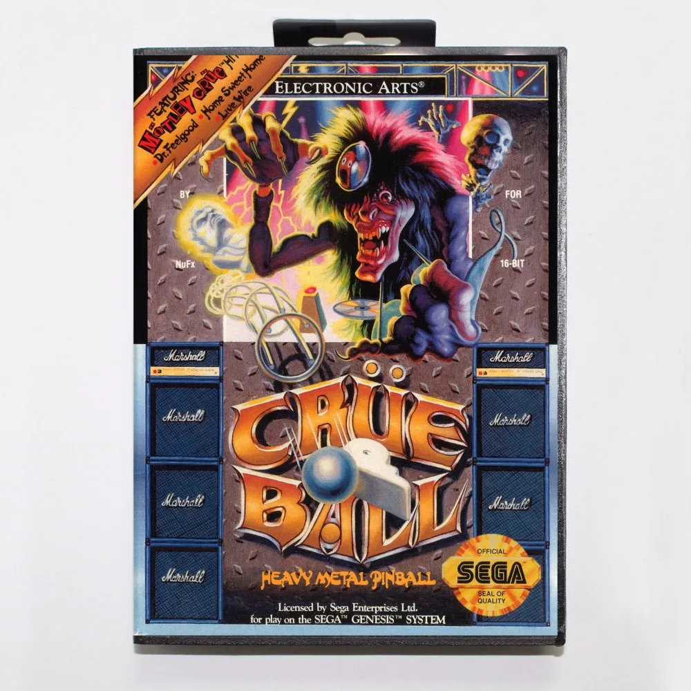 Игровой картридж Crue Ball 16 бит игровая карта MD с розничной коробкой для Sega Mega Drive