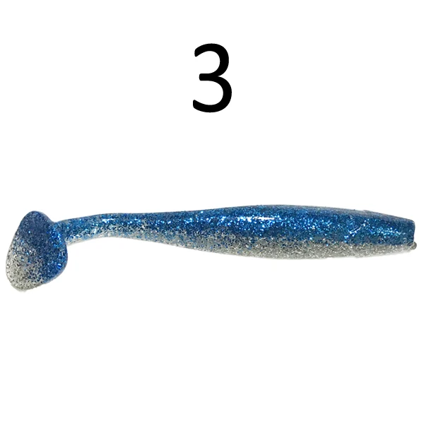 3 шт., 110 мм, 9 г, T Tail, большая Мягкая приманка, двойной цвет, силиконовая приманка для ловли гольяна, пластиковая приманка для рыбалки, воблеры KXY083 - Цвет: 3