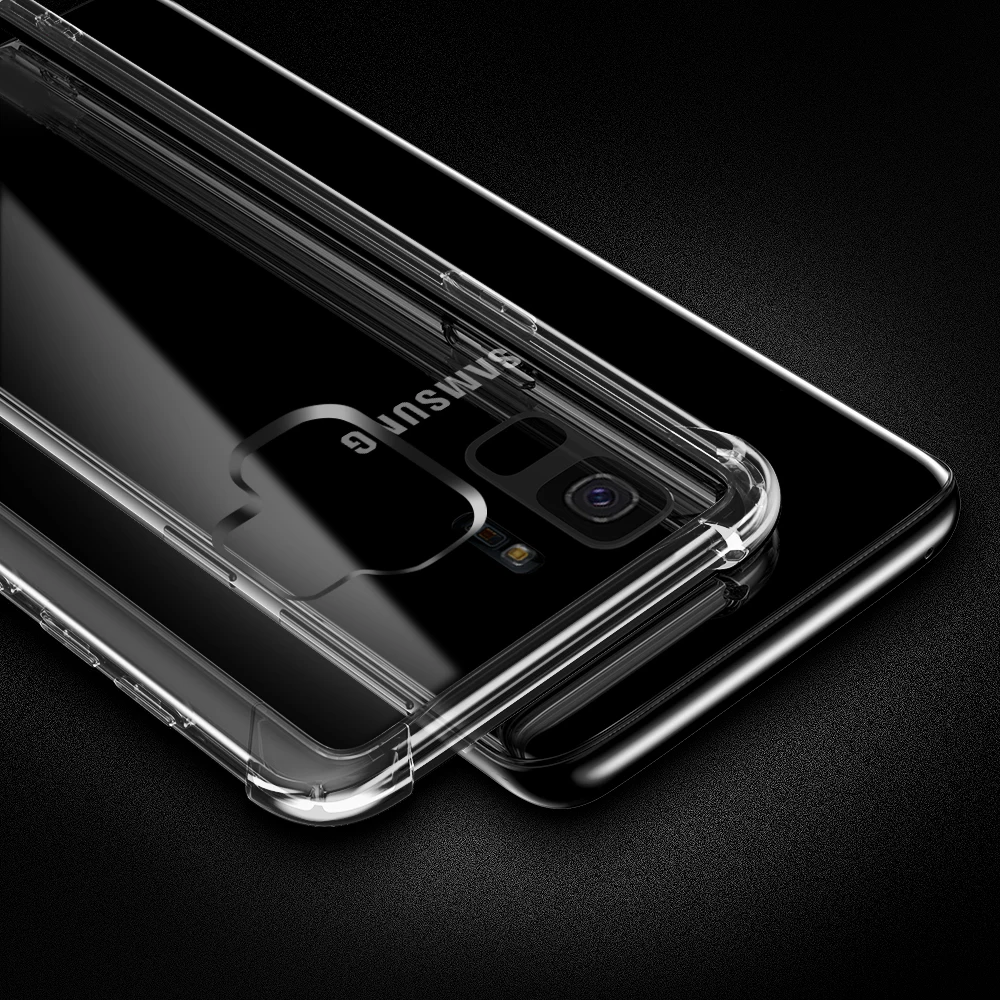 KISSCASE телефон чехлы для samsung Galaxy S7 край чехол антидетонационных ТПУ резиновое