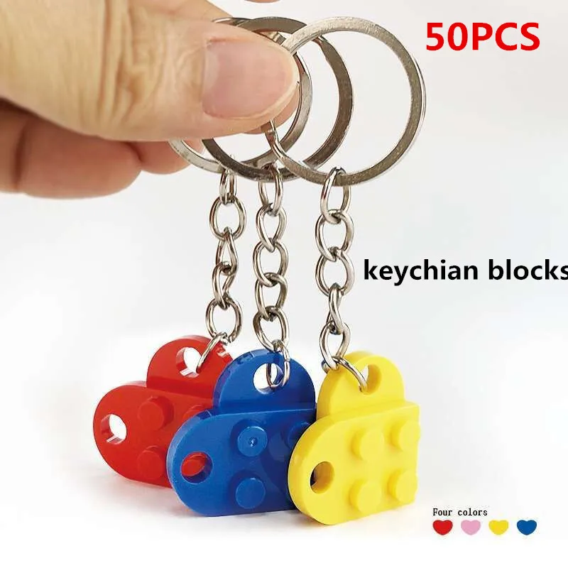 Цепочка для ключей 50 шт./компл. конструктор в виде сердца аксессуары конструктора