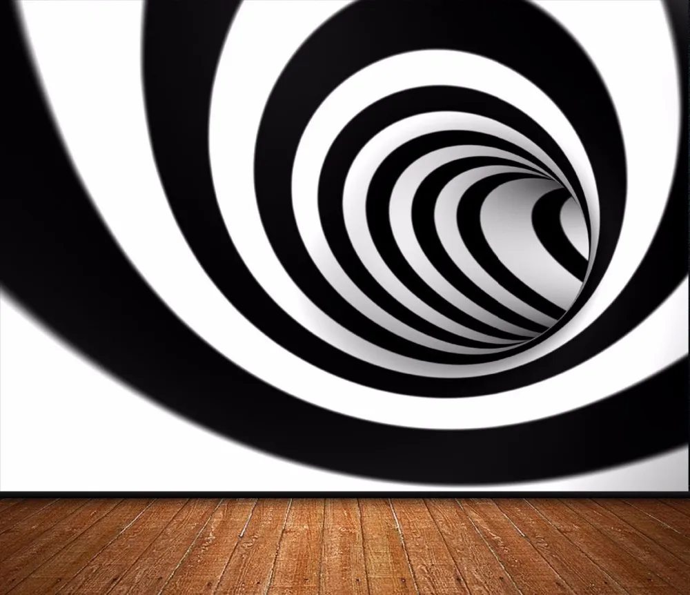 Изогнутая туннельная настенная фотография гигантские обои бесплатно! Клей 58 см x