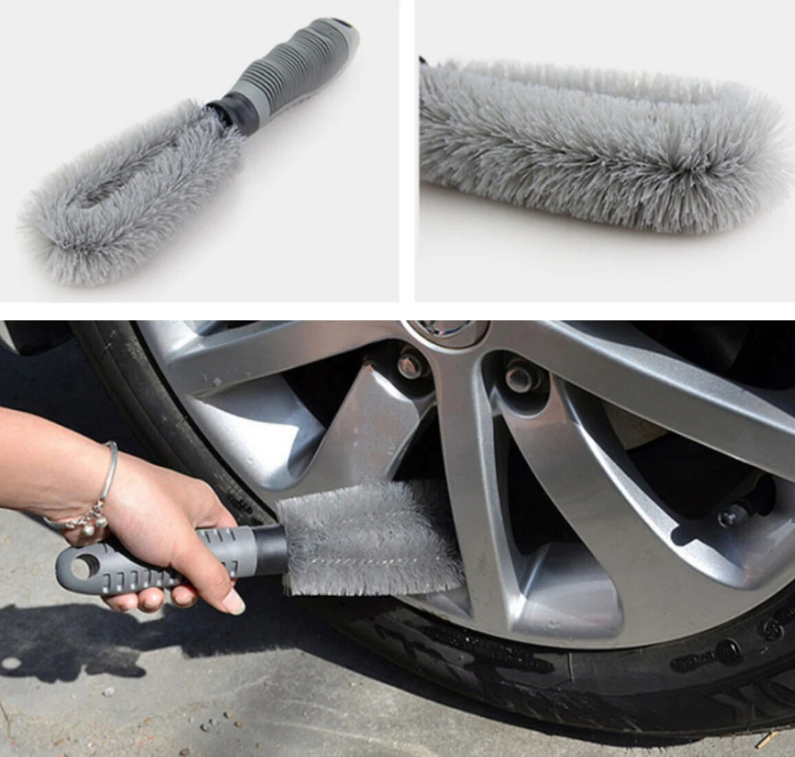 Car Tyre Cleaning Brush Scrub Wheel Hub for mercedes w124 renault laguna bmw z4 kangoo mazda cx7 seat leon 3 | Автомобили и